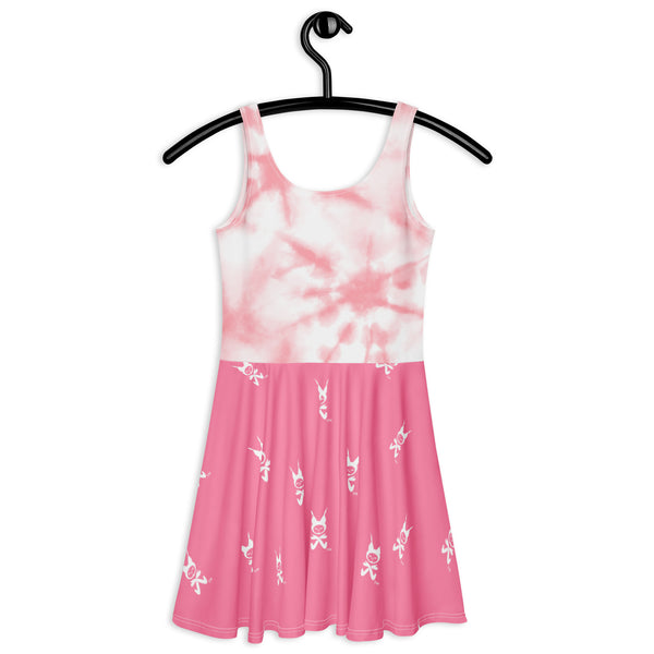 pink and black skater dress Pink and Black Gradient Skater Dress